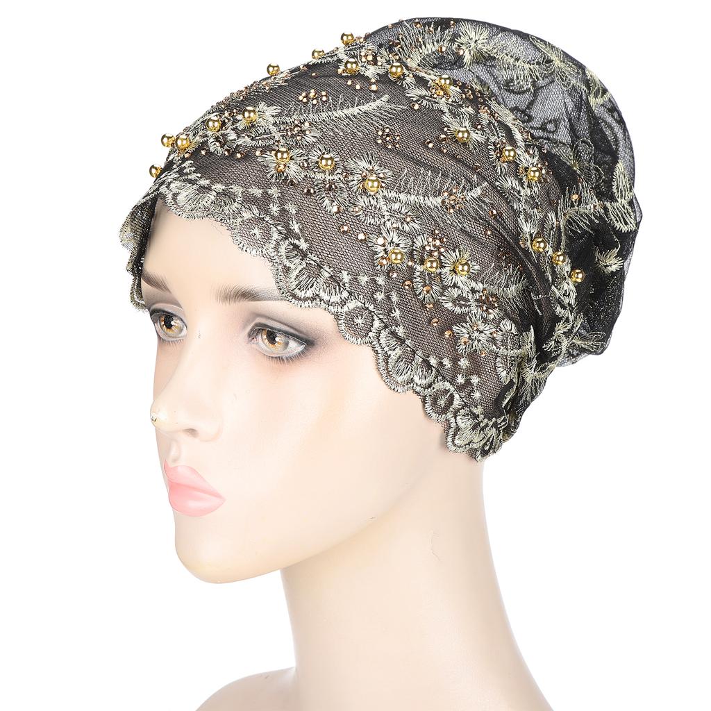Turban Head Wraps Stylish Elegant Embroidered European Retro Hat for Women
