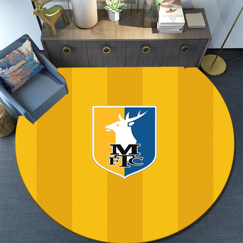 Mansfield Town Round Area Rug,Carpet Rug for Living Room Bedroom Sofa Playroom Decor,Non-slip Floor Mat