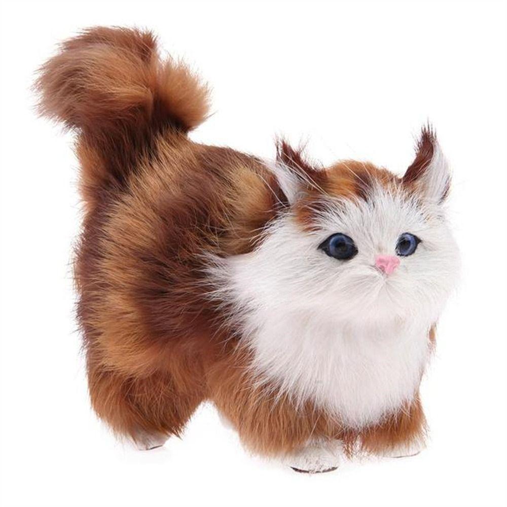 Toy Baby Toy Fake Cat Artifical Animal Soft Simulation Cat Stuffed Kitten Plush Cat Toys Cat Model