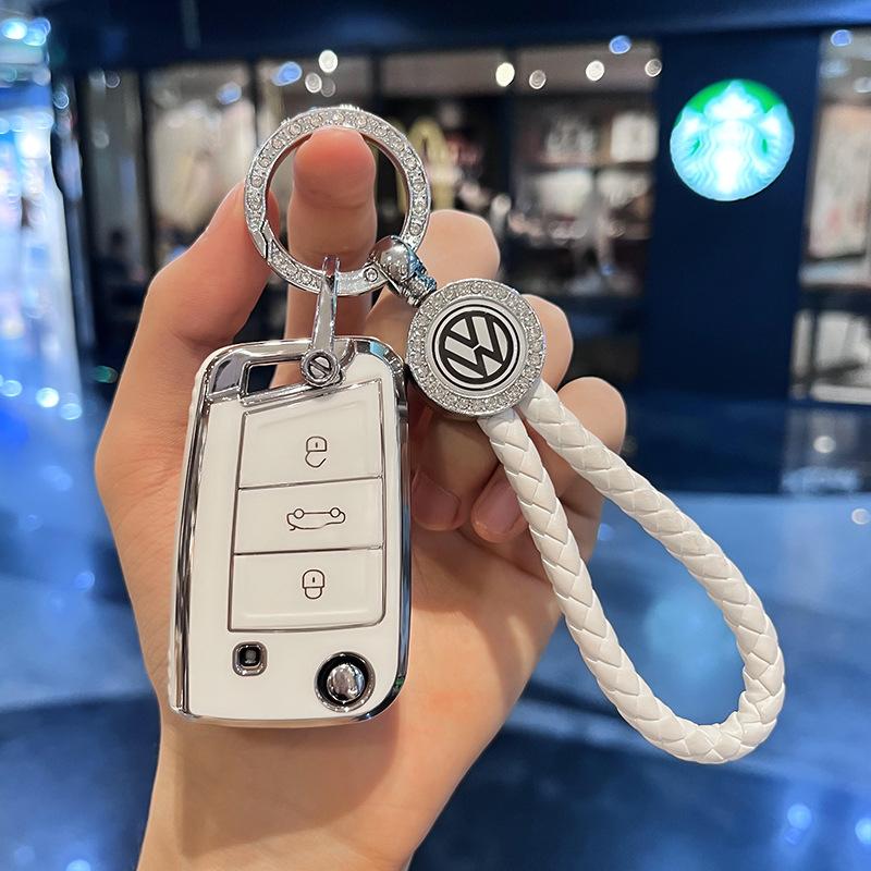 Hot TPU Car Remote Key Case Cover Shell Bag for Volkswagen VW Polo Golf 7 MK7 Tiguan Passat Jetta E-golf Auto Keychain Accessori