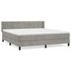 Maison Exclusive - Sommier à lattes de lit et matelas Gris clair 180x200cm Velours