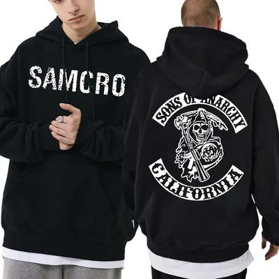 Sons of Anarchy SAMCRO Double Sided Print Hoodie Sweatshirt Unisex Womnen Fashion Brand Design Pullover Unisex's Fleece Cotton Hoodies