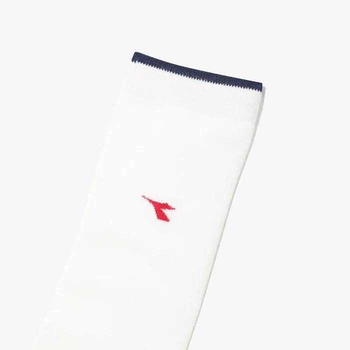 Asymmetrical knee socks WHITE
