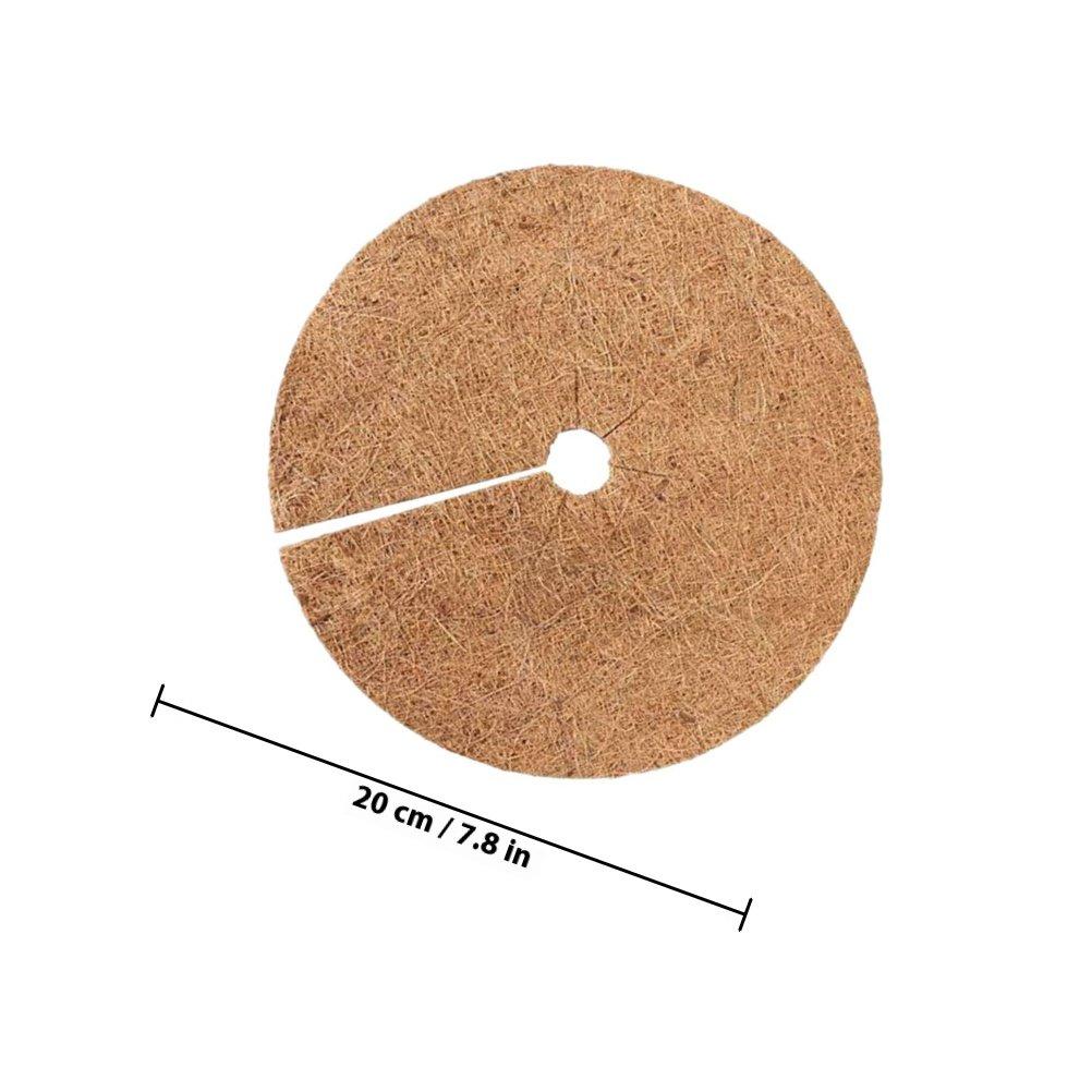 

6Pcs Natural Coconut Fiber Flowerpot Liner Mat Thick Breathable Coir Mulch Ring for Plants Spider Plant Succulents Garden