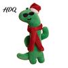 Green Red Plush Figurine Cute Christmas Dinosaur Doll Mini Stuffed Dino Toy with Santa Hat Decorative Accent for Windows & Scarf Soft Animal Holiday
