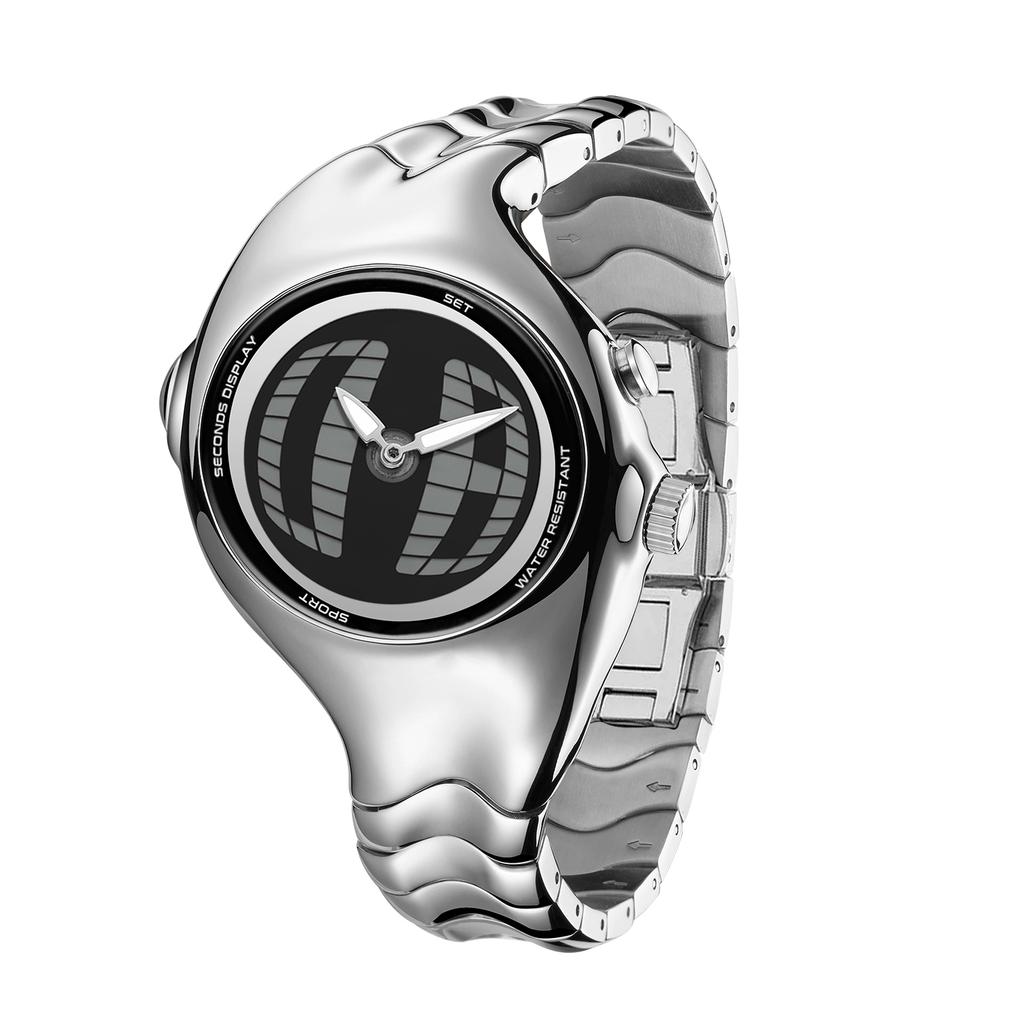 Y2K Creative Design Twisted Case Unique Digital Dial Quartz Watches Men's Shapes Watch Man Luminous Steel Watch Male AAA Clock