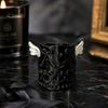 Multifunctional Desk Organizer 3D Printed Pen Holder, Large Capacity Dual-Purpose Makeup Brush Cute And Holder Pearlescent Angel Wing Relief