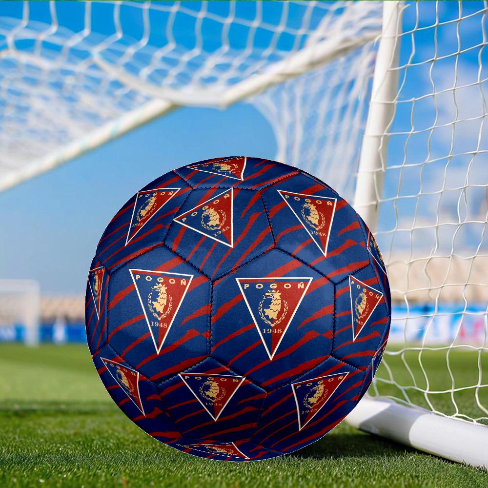 Pogoń Football Crest Size 5 Soccer Ball, Suitable for Training and Matches, High-Elasticity, Wear-Resistant Material Gift for Fan