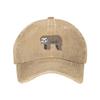 Sloth Cartoon Graphic Washed Baseball Cap Premium Cotton Adjustable Outdoor Cap