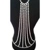 Sophisticated Pearls Body Chain With Gold Alloy Detail Unique Fashion Necklaces For Enhancing Your Evening Look