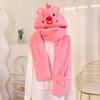 Adorable Capybara Plush Hat, Scarf & Gloves Set - Winter Cartoon Ear Protection