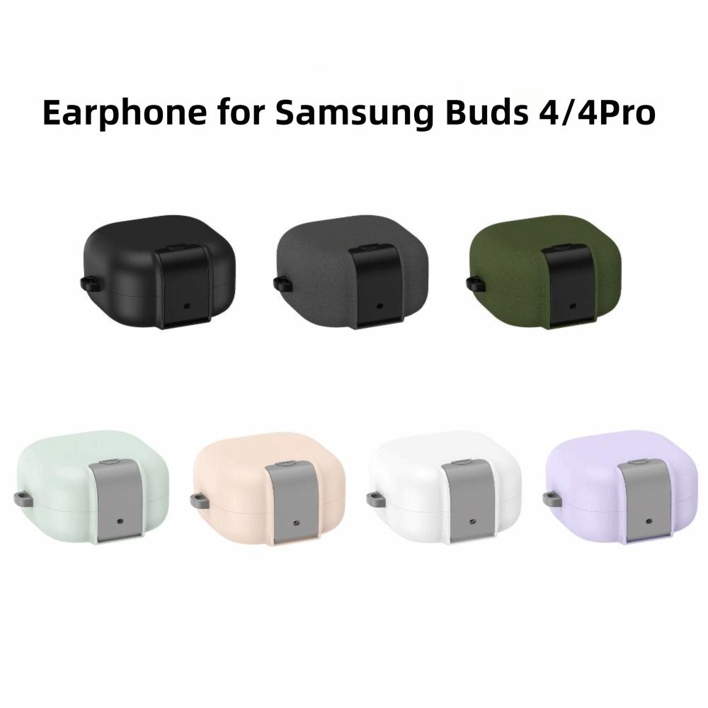 New Anti-fall Phone Holder Earphone Case with Keychain Wear-resistant Bluetooth Headphone Cover for Samsung Galaxy Buds 4/4Pro