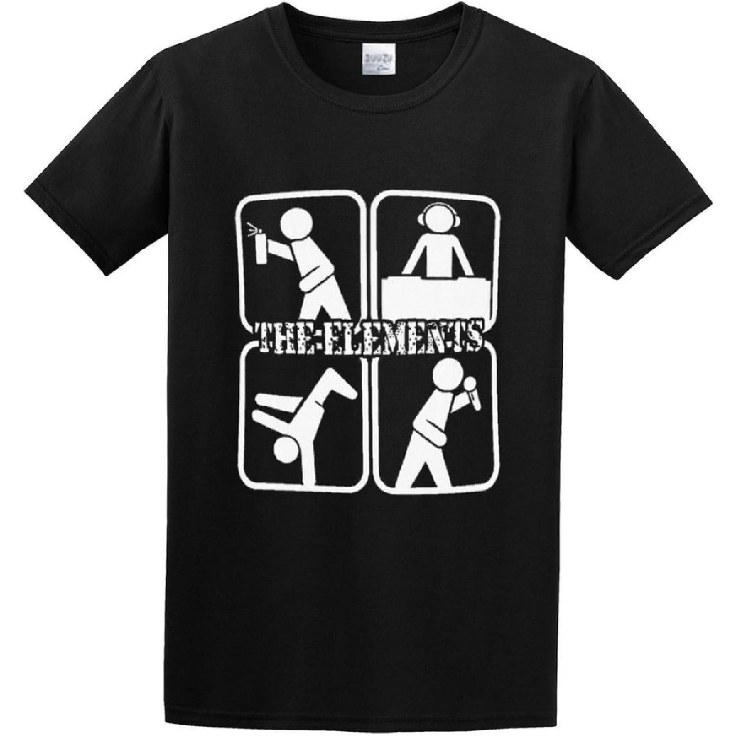 NUO FEI The Hip Hop Graffiti Dj Mc Breakdance B Boy Urban T-Shirt Black S