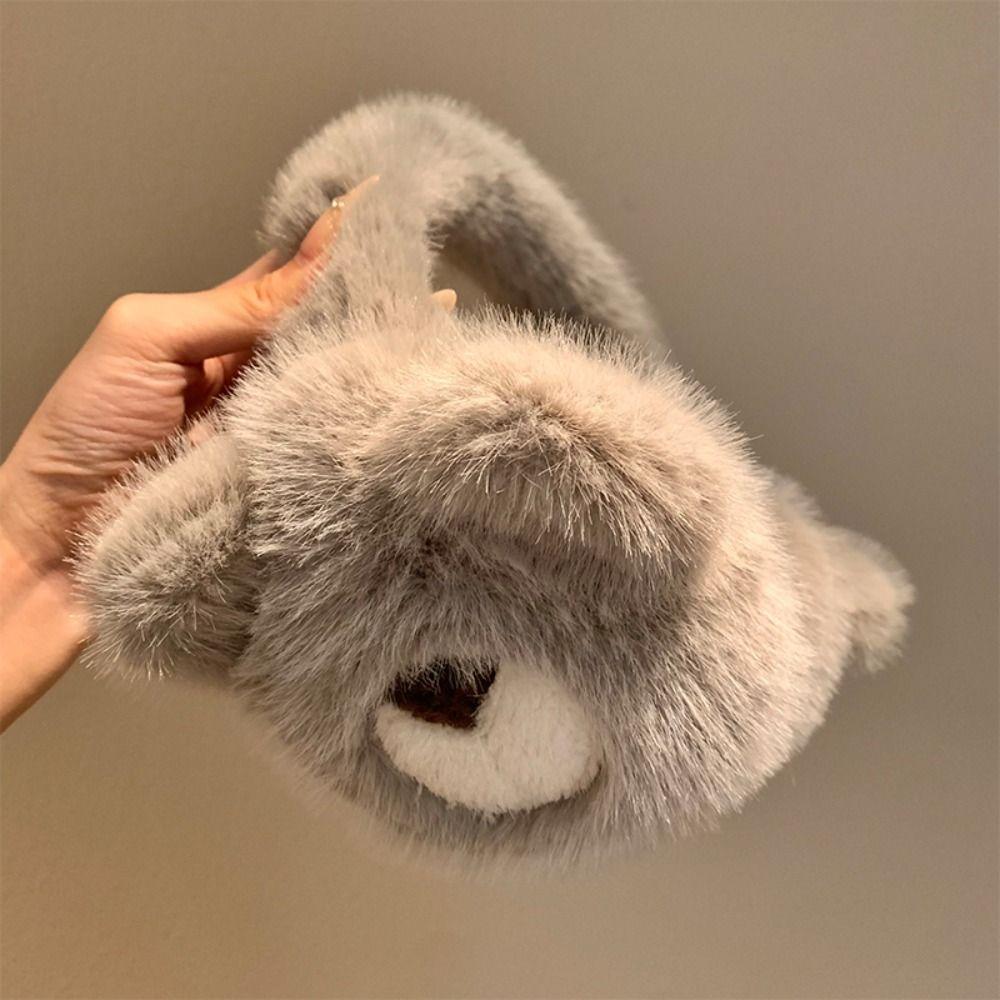 Cartoon Bear Winter Warm Earmuffs Plush Ear Cover Cute Ear Warmer Outdoor