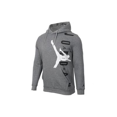 Jordan Logo Baskılı Kapüşonlu Sweatshirt Erkek Üst Giyim Gri CD5871-091