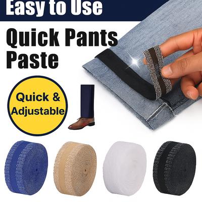1-10M Kendinden Yapışkanlı Pantolon Paça Yapıştırma Bandı Pantolon Kenarı Yapıştırma Ütülenebilir Pantolon Kısaltma Onarım Kot Paça Bandı DIY Dikiş Kumaş İçin