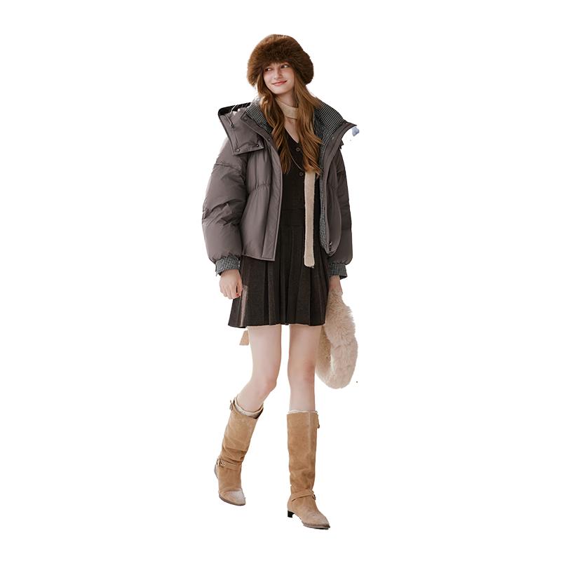 Xiangying Women s Hooded Puffer Down Jacket L