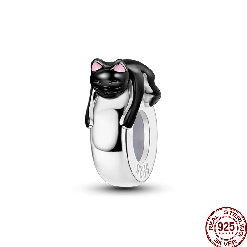 Copper Magician Circus Playing Cards Teddy Bear Charm Beads Suitable Fit Pan Original Bracelet Diy Jewelry