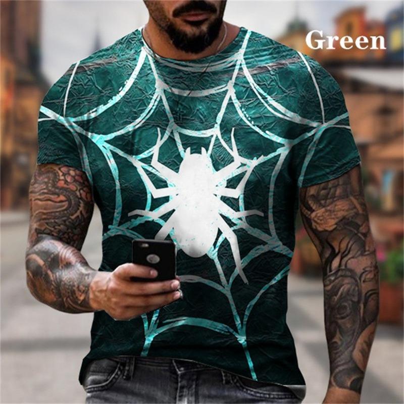 

2024 новейшая модная мужская одежда для отдыха забавная футболка с принтом паутины 3D летняя хип-хоп круглая горловина короткий рукав унисекс топы