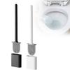 Toilet Silicone Brush Deep Cleaner Brushs Nonslip Long Plastic Tool Handle