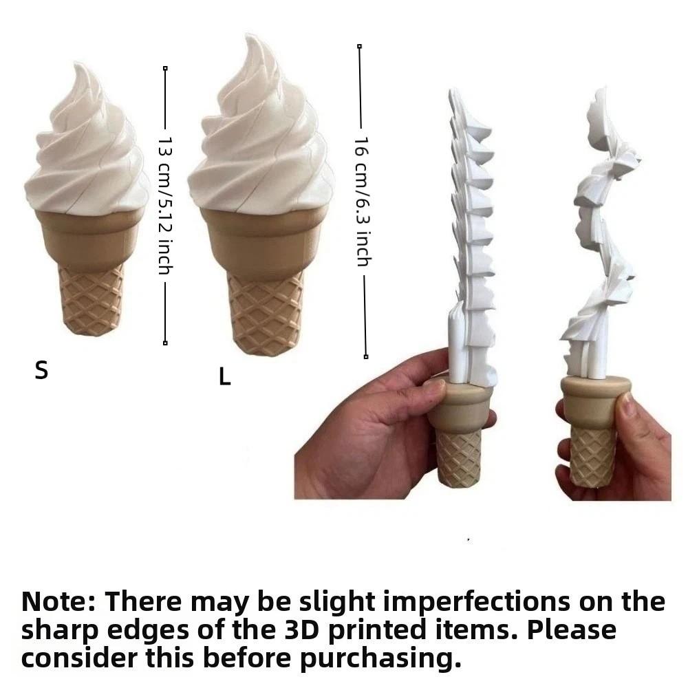 Funny Retractable Toy 3D Printed Extendable Prank Toy Telescopic Ice Cream Toy  Cosplay
