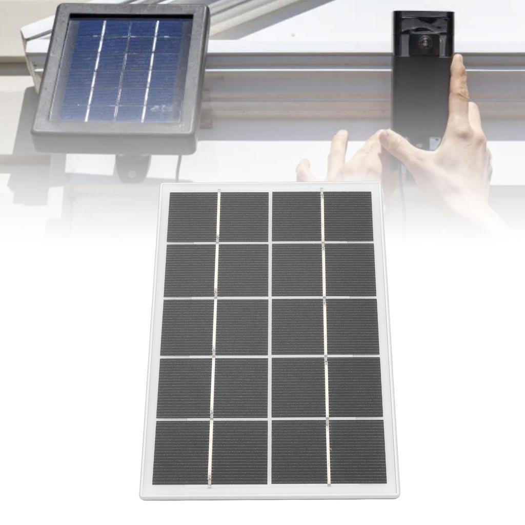 Camera Solar Charging Panel with Bracket 3W 5V Monocrystalline Silicon Type C Security Camera Solar Panel for   Devices