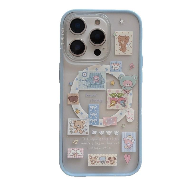 Rotating Cartoon Bear Stand Case for Apple 17Promax/16Pro/15Pro