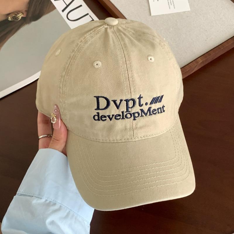 25 Early Autumn New Street Tide Brand Letter Baseball Cap Embroidery Female Big Head Circumference Showing Face Small Cap Tide