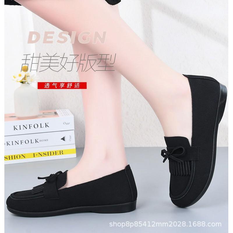 Womens Slip-On Loafer Flat Shoes Comfortable Rubber Sole Casual Walking Daily Wear