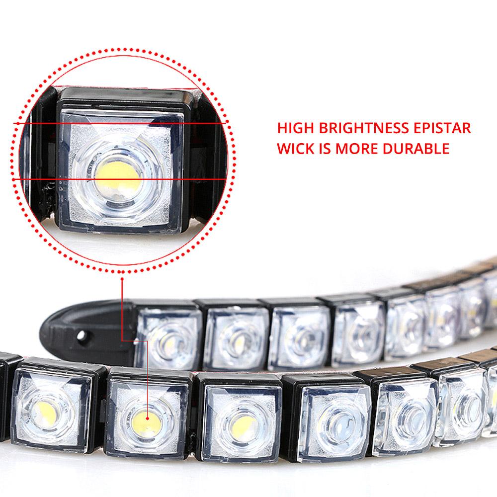 1pcs Waterproof Multi Colors DRL Light Cars Autos Decorative Flexible Daytime Running 6LED Car Driving Strip Styling Headlights