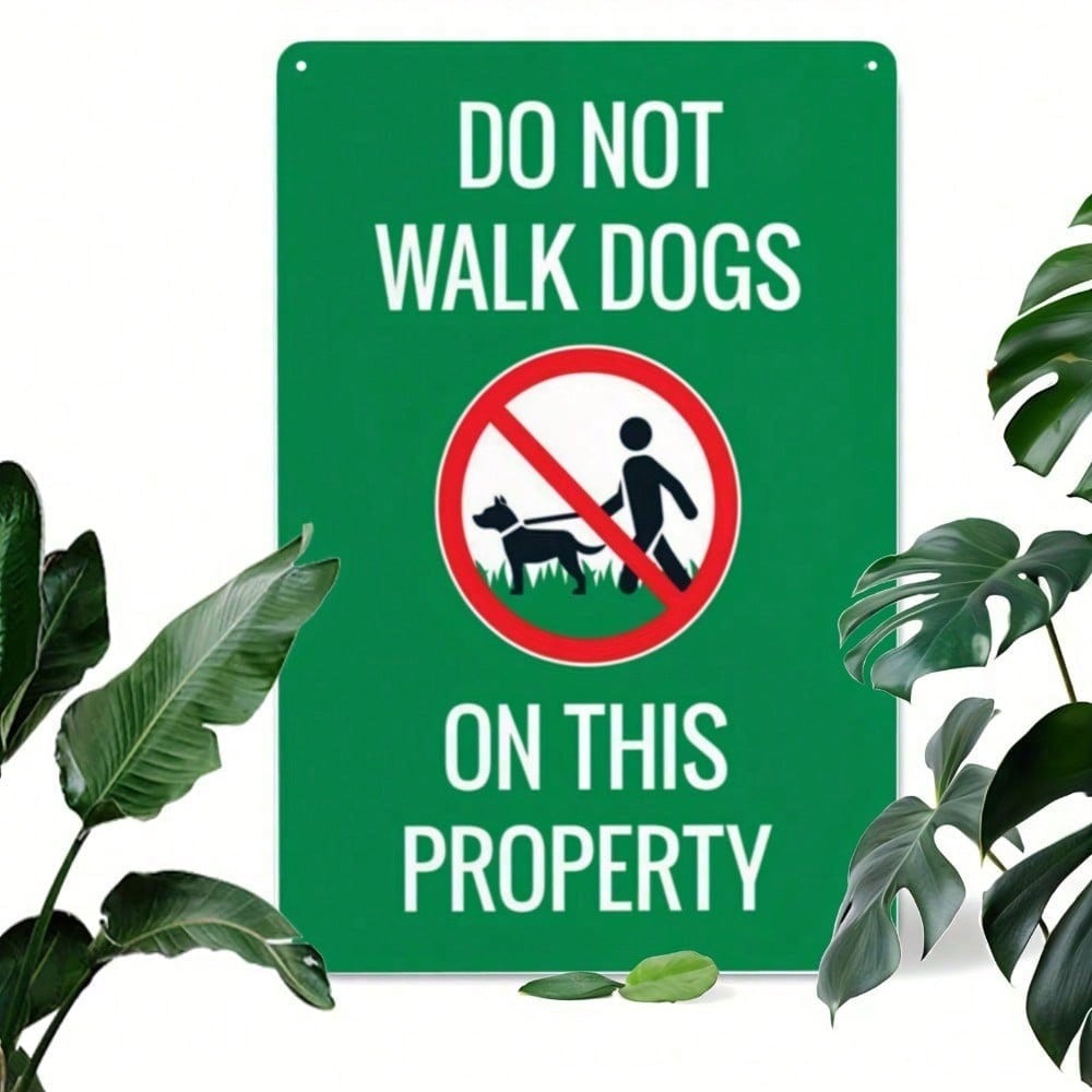 1PC Retro Beware Of Dog Metal Sign Vintage Warning Safety Wall Decor 8x12In