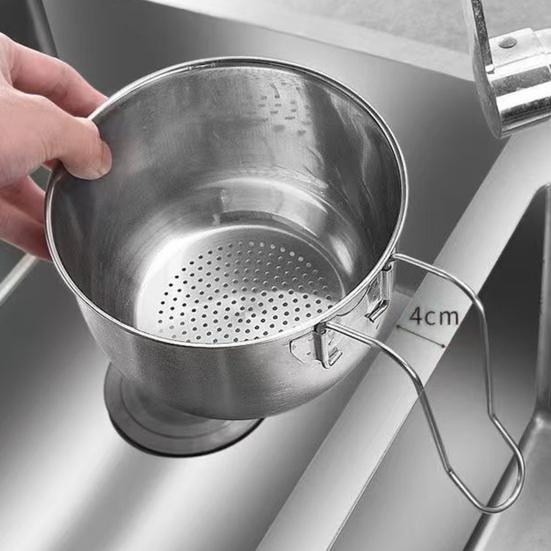 Hanging Sink Strainer Basket Stainless Steel Colander Kitchen Food Waste Strainer Corner Sink Strainer for Efficient Draining Food Residue Filtration