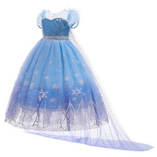 Baby Girl's Feather Embroidery Princess Dress - First Birthday Party Outfit with Big Bow.