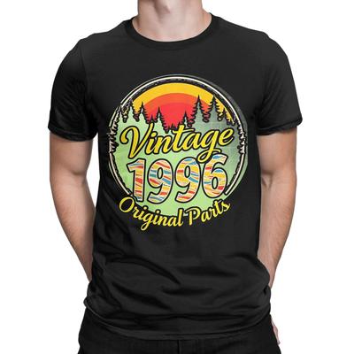 Vintage 1996 Original Parts Retro 30th Birthday Funny Graphic 100% Cotton T-Shirt Tops Tees F