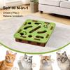 Pet Cat Puzzle Maze Holes Toys Felt Box With Bell Ball Kitten Playing Toys Interactive Funny Cat Supplies