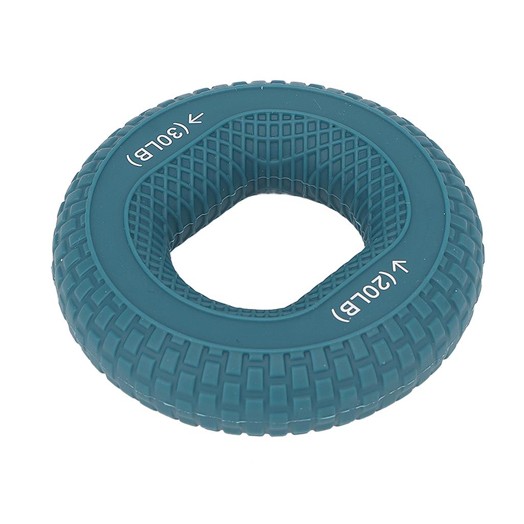 20 to 30LB Hand Grip Strengthener Forearm Grip Training Double Strength Silicone Fitness Rings Dark Green
