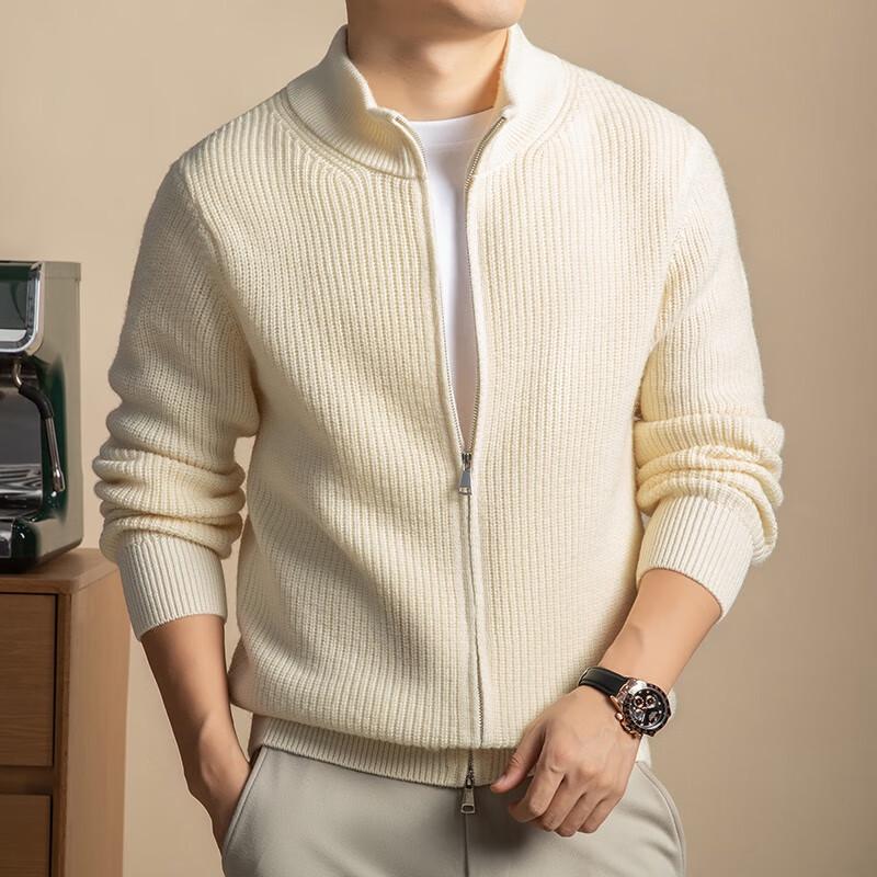 

Firstview Men s Winter Rib-knit Thick 98% Wool Cardigan FV25D1963 3XL