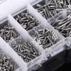 800pcs M2 Cross Drive Flat Head Self‑Tapping Screws Woodworking Fastener with Box