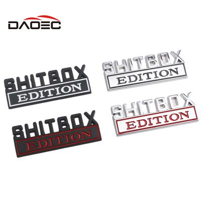 Auto 3D kovové chromové samolepky emblém SHITBOXEDITION odznak auto zadní kufr boční karoserie škrábance stylingové samolepky auto doplňky