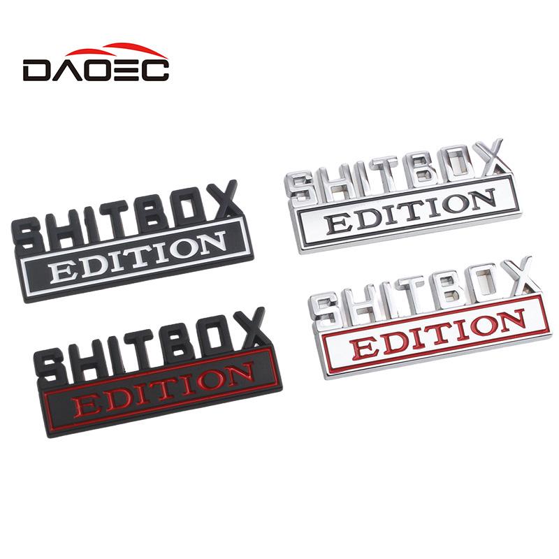 Auto 3D kovové chromové samolepky emblém SHITBOXEDITION odznak auto zadní kufr boční karoserie škrábance stylingové samolepky auto doplňky