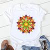 2024 Hot Sale Colorful Mandala Print Tshirt Girls Yoga Succulent Love T Shirt Women Zen Hobo Boho Paix Tshirt Female Streetwear