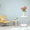 Portable Clear Acrylic End Table with 2 Tiers of Storage Home Accessory Sturdy Side Table for Bedroom and Living Room