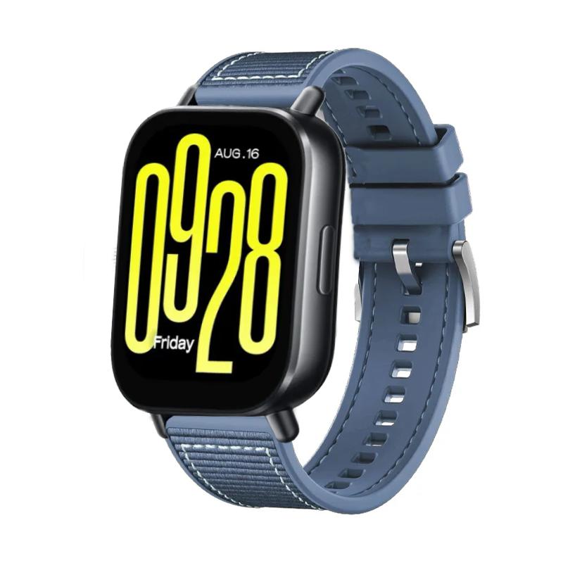 22mm Composite Silicone Strap For Redmi Watch 5 Active/Lite Nylon Braided Bracelet Band Huawei Watch 4/3/GT5-4-3-2 Pro 46mm Belt