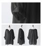 Oshare Walker Tuck Sheer Dolman Solid Loose tbn0212 n'OrLABEL "Refined Blouse" Women's Spring/Summer Top, 3/4 Sleeve, 5/8 Sleeve, Sheer, V-Neck,