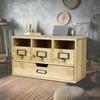 Desktop Cabinet Organizer Farmhouse Small Item Organization Tabletop Storage Drawers Wood