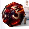 Viking Warrior with Axe: Fantasy Art PrintUmbrella, Portable 3-Fold Compact Umbrella for Men & Women Gift