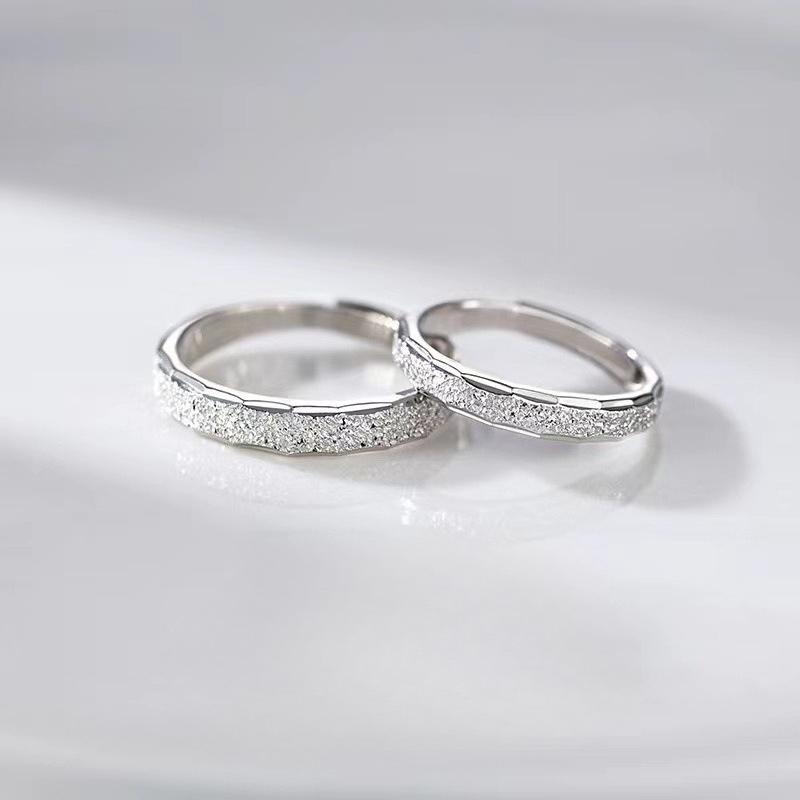 Star River Couple Wedding Ring Set - Small-scale Design Ring for Both Men and Women with Open Fingers On The Index Fingers