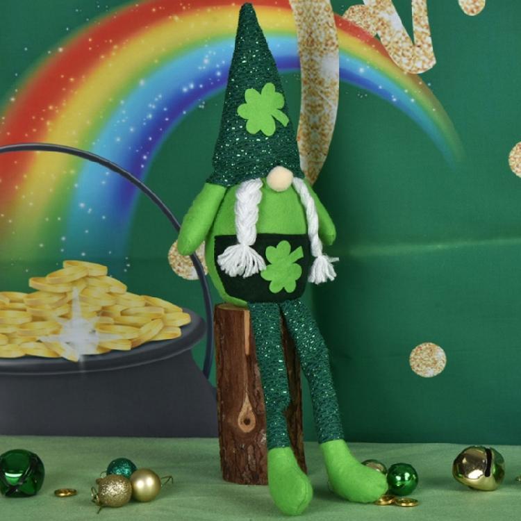 Irish Day Gnome Doll Decoration for Patricks Day Gnome Tomtes Dwarfs Ornament