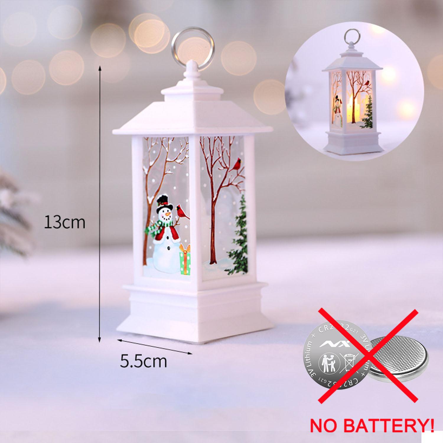 

Хэллоуин Рождественская елка Ветряные огни Рождественские переносные фонари Люстры Санта Клауса Рождественское украшение для дома(Нет батареи) 1PC(No battery)