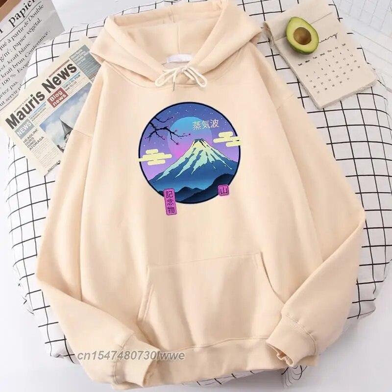 Новые толстые унисекс / леди Vaporwave Mount Fuji Memorial Ukiyo E Print унисекс толстовки теплая удобная толстовка унисекс большой размер с капюшоном 2XL